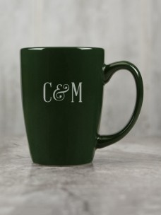 Cafe Ceramic Mug, Green
