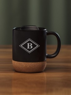 Ceramic Cork Mug, Black