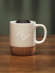 Ceramic Cork Mug, White